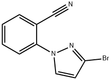 3-Bromo-1-(2-cyanophenyl)pyrazole 结构式