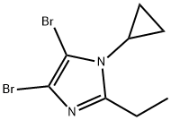 4,5-Dibromo-1-cyclopropyl-2-ethyl-1H-imidazole 结构式