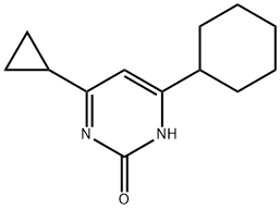 2-hydroxy-4-cyclohexyl-6-cyclopropylpyrimidine 结构式