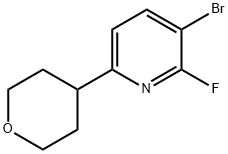 3-Bromo-2-fluoro-6-(oxan-4-yl)pyridine 结构式