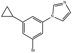 1-(3-bromo-5-cyclopropylphenyl)-1H-imidazole 结构式
