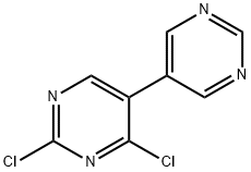 2,4-Dichloro-5-(pyrimidin-5-yl)pyrimidine 结构式