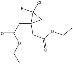 2,2'-(2-氯-2-氟环丙烷-1,1-二基)二乙酸二乙酯 结构式