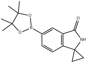 5'-(4,4,5,5-四甲基-1,3,2-二氧杂硼杂环戊烷-2-基)螺[环丙烷-1,1'-异吲哚啉]-3'-酮 结构式