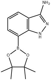 3-Amino-1H-indazole-7-boronic acid pinacol ester 结构式