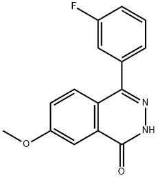 4-(3-fluorophenyl)-7-methoxyphthalazin-1(2H)-one 结构式