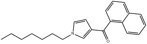 (1-heptyl-1H-pyrrol-3-yl)(naphthalen-1-yl)methanone 结构式