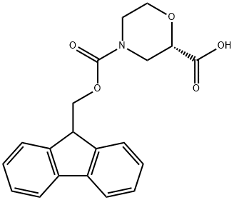 (S)-Fmoc-2-carboxymorpholine 结构式