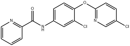 N-[3-Chloro-4-[(5-chloro-2-pyridinyl)oxy]phenyl]-2-pyridinecarboxamide 结构式