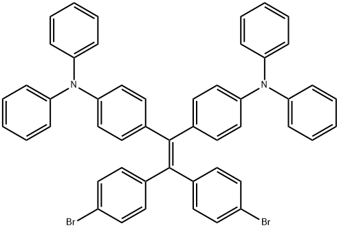 [1,1-二(4'-溴苯基)-2,2-二(4''-二苯胺基苯基)]乙烯 结构式