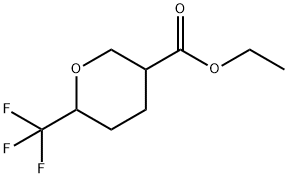 ETHYL 6-(TRIFLUOROMETHYL)TETRAHYDRO-2H-PYRAN-3-CARBOXYLATE 结构式