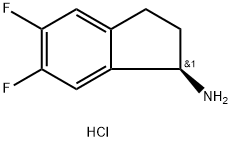 (R)-5,6-二氟-2,3-二氢-1H-茚-1-胺盐酸盐 结构式