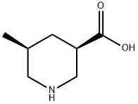 (3R,5S)-5-甲基哌啶-3-羧酸 结构式