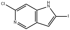 6-CHLORO-2-IODO-1H-PYRROLO[3,2-C]PYRIDINE 结构式