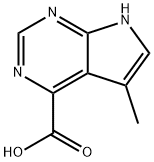 5-Methyl-7H-pyrrolo[2,3-d]pyrimidine-4-carboxylic acid 结构式