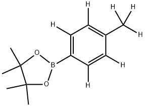 4,4,5,5-四甲基-2-(4-(甲基-D3)苯基-2,3,5,6-D4)-1,3,2-二氧硼烷 结构式