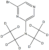 2-Bromo-6-(diethylamino-d10)-pyrazine 结构式