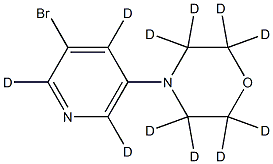 3-Bromo-5-(morpholino)pyridine-d11 结构式