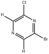 2-Bromo-6-chloropyrazine-d2 结构式