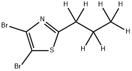 4,5-Dibromo-2-(n-propyl-d7)-thiazole 结构式