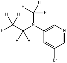 3-Bromo-5-(methylethylamino-d8)-pyridine 结构式
