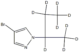 4-Bromo-1-(sec-butyl-d9)-pyrazole 结构式