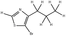 5-Bromo-4-(n-propyl)thiazole-d8 结构式