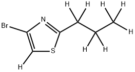 4-Bromo-2-(n-propyl)thiazole-d8 结构式