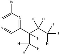2-Bromo-6-(sec-butyl-d9)-pyrazine 结构式