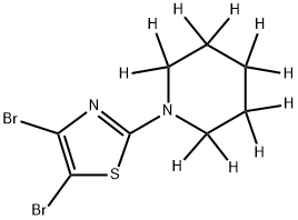 4,5-Dibromo-2-(piperidino-d10)-thiazole 结构式