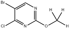 5-Bromo-4-chloro-2-(methoxy-d3)-pyrimidine 结构式