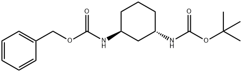 ((1S,3S)-环己烷-1,3-二基)二氨基甲酸苄基酯 结构式