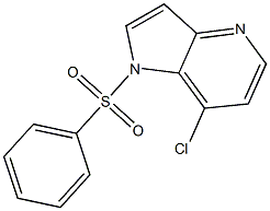 1-(benzenesulfonyl)-7-chloro-1H-pyrrolo[3,2-b]pyridine 结构式