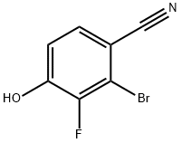 2-Bromo-3-fluoro-4-hydroxybenzonitrile 结构式