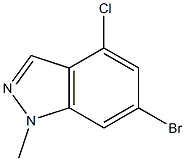 6-溴-4-氯-1-甲基-1H-吲唑 结构式
