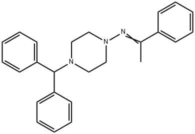 N-(4-benzhydryl-1-piperazinyl)-N-(1-phenylethylidene)amine 结构式