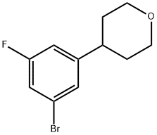 4-(3-bromo-5-fluorophenyl)tetrahydro-2H-pyran 结构式