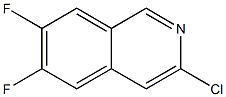 3-氯-6,7-二氟异喹啉 结构式