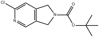 6-氯-1H,2H,3H-吡咯并[3,4-C]吡啶-2-羧酸叔丁酯 结构式