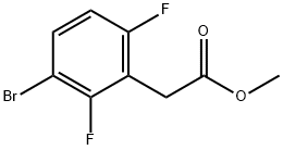 Methyl 3-bromo-2,6-difluorophenylacetate 结构式