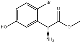 METHYL (2R)-2-AMINO-2-(2-BROMO-5-HYDROXYPHENYL)ACETATE 结构式