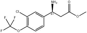 METHYL (3S)-3-AMINO-3-[3-CHLORO-4-(TRIFLUOROMETHOXY)PHENYL]PROPANOATE 结构式