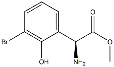 METHYL (2S)-2-AMINO-2-(3-BROMO-2-HYDROXYPHENYL)ACETATE 结构式
