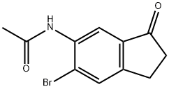 N-(6-溴-2,3-二氢-3-氧代-1H-茚-5-基)乙酰胺 结构式