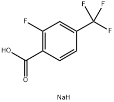 2-氟-4-三氟甲基苯甲酸钠 结构式