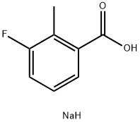 3-氟-2-甲基苯甲酸钠 结构式