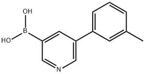 5-(3-Tolyl)pyridine-3-boronic acid 结构式