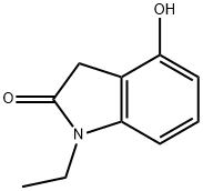 1-乙基-4-羟基二氢吲哚-2-酮 结构式