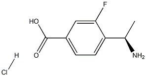 (R)-4-(1-氨基乙基)-3-氟苯甲酸盐酸盐 结构式