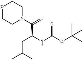 (S)-(4-甲基-1-吗啉代-1-氧代戊烷-2-基)氨基甲酸叔丁酯 结构式